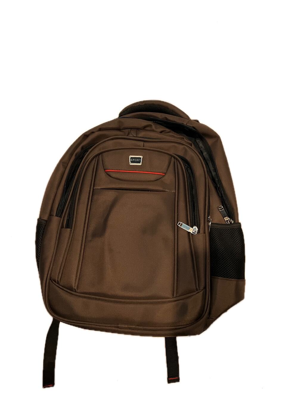 Sport Brand Faux Leather Computer Backpack
